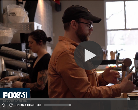 Local coffee shop focused on giving back - FOX61 Student News, Farmington High School