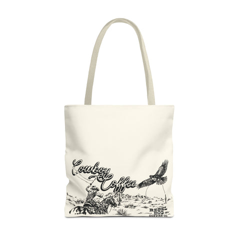 Cowboy Coffee B&W Tote Bag